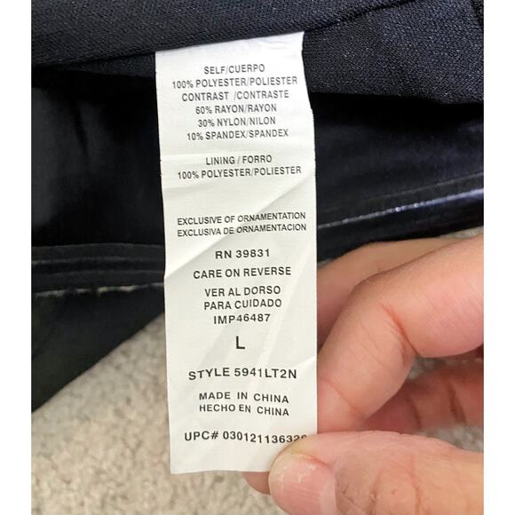 MyMichelle Black Silver Floral Sequin Strapless Dress Womens size L - Picture 6 of 8